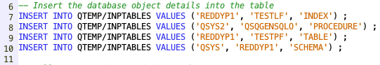 Insert data into a table - IBM i