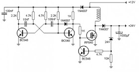DC Converter - DC 12V to 24V Circuit Diagram