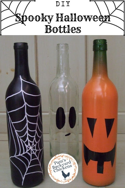 DIY Spooky Halloween Bottles. These spooky Halloween bottles make unique decorations and provide the perfect excuse to enjoy an adult beverage; not a bonus you get with many crafts.