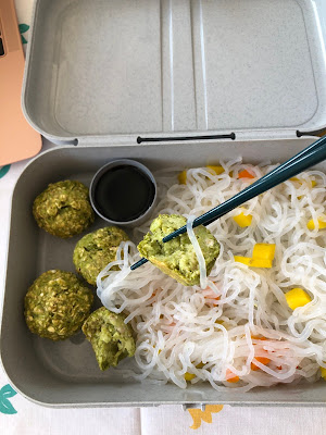 Bento boulettes aux edamames et shirataki de Konjac