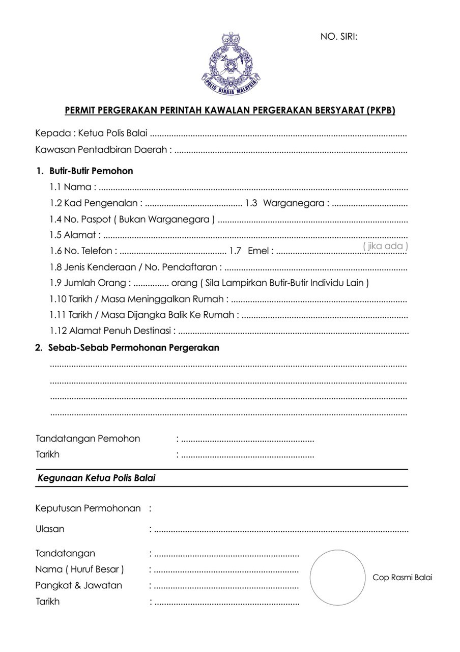 TERKINI BORANG RENTAS NEGERI PKPB PDRM (PDF, GAMBAR ...