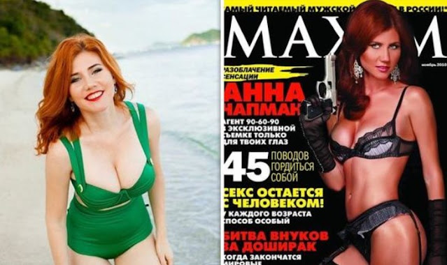 Anna Chapman, Former Spy Which Get in Russia's 100 Sexiest Women List