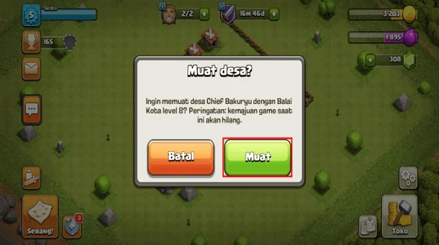 Cara Mengganti Akun COC