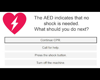 The correct answer is: Continue CPR.