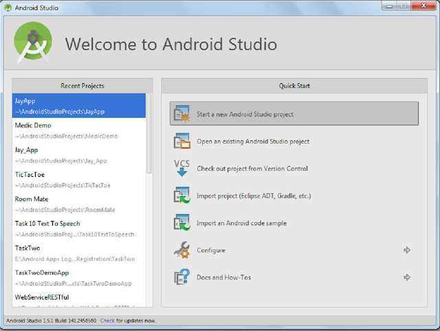 Welcome to Android Studio