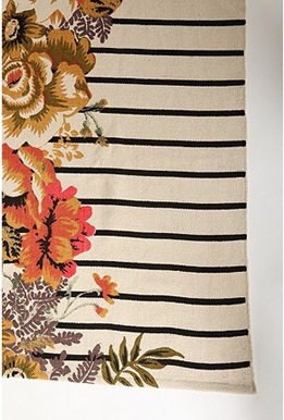 uo flower stripe rug