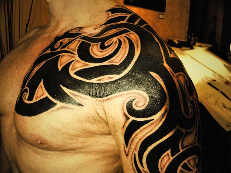 Tribal Shoulder Tattoo