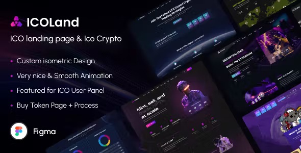 Best ICO landing page & ICO Crypto Template