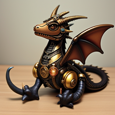 Steampunk Dragon Statue Miniature 3D amazingwallpapersa blogspot com (11)