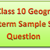 ICSE Class 10 Geography 1st term Sample Set Question