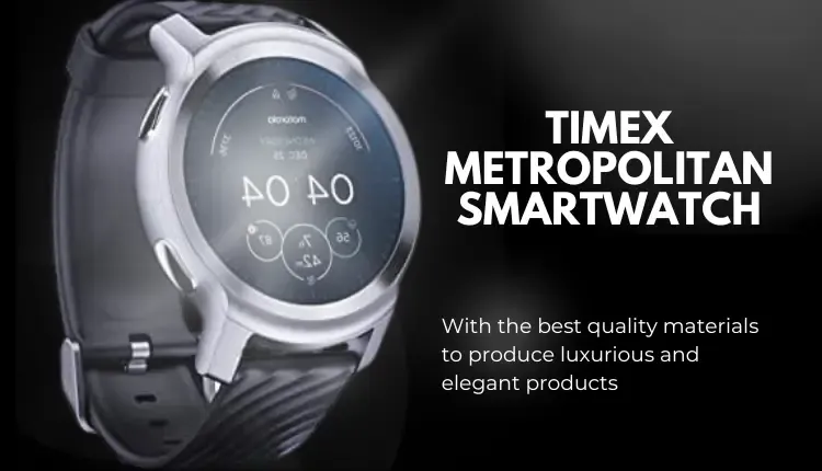 Motorola Moto Smartwatch in black with a black background