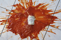 dropped ketchup bottle