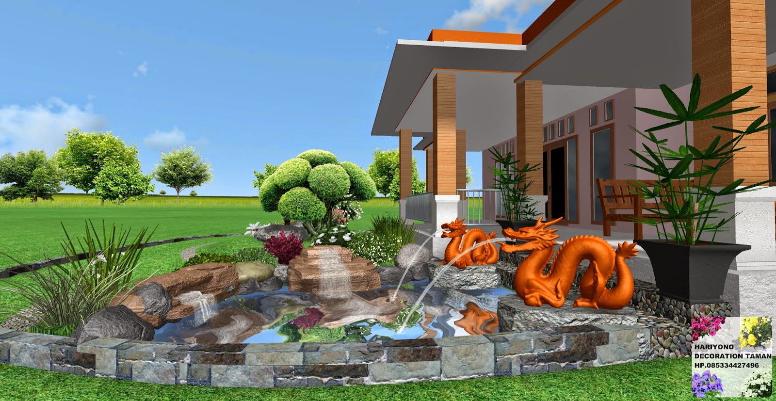  Desain  Gambar  Landscape 3D  JASA HIAS TAMAN