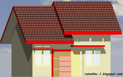 denah desain rumah minimalis type 38/78