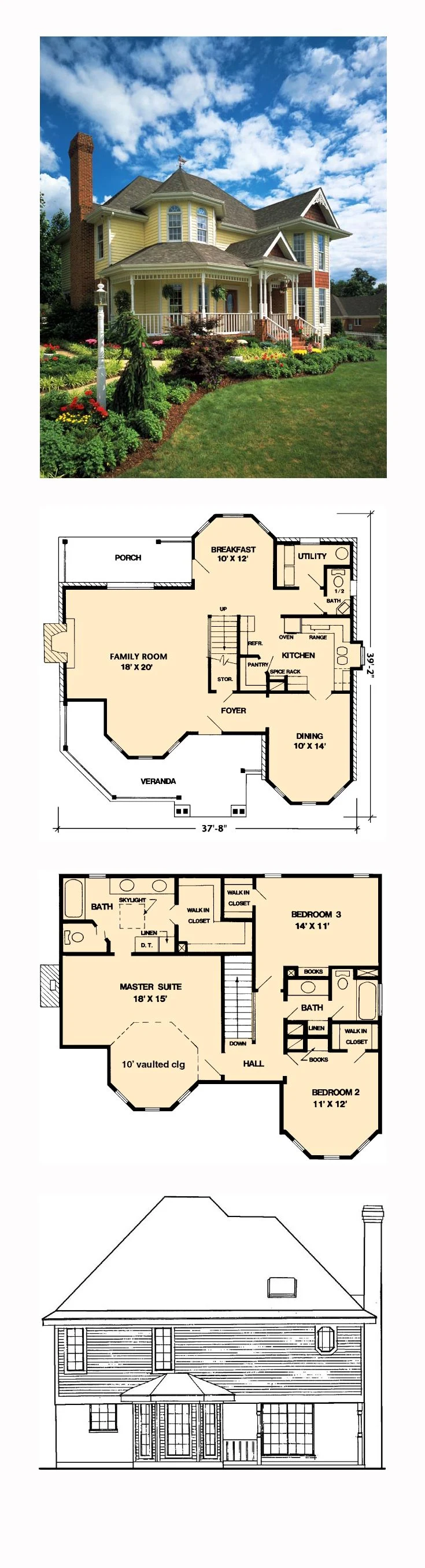 3 Bedroom Victorian House Plans