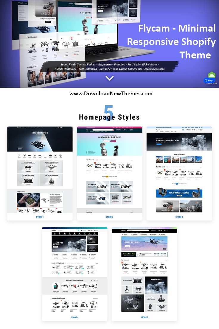 Flycam - Minimal Responsive Shopify Theme for Drone Camera & Accessories Review