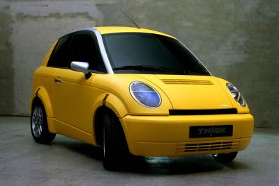 Yellow Think City Car Wallpaper