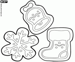 Christmas Cookie Coloring Page 6