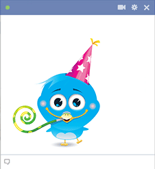 Birthday Blue Bird Icon