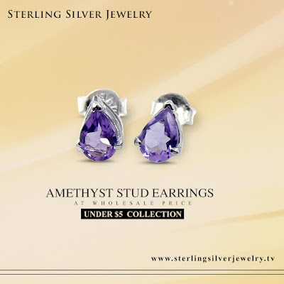 amethyst silver earrings wholesale