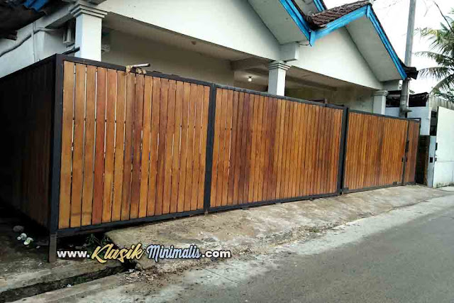 Model Pagar Rumah Kayu Minimalis