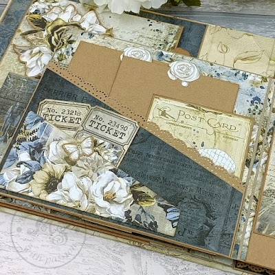 vintage style folio album by MS Craftshop, new tutorial is coming, universal photo album, decorated with Lovely When You Smile paper collection from Craft O'Clock, scrapbooking ideas, diy