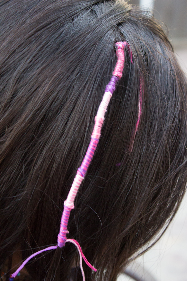 How To Do Easy Diy Hair Wraps With Kids Pink Stripey Socks