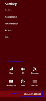 Klik Change PC Settings