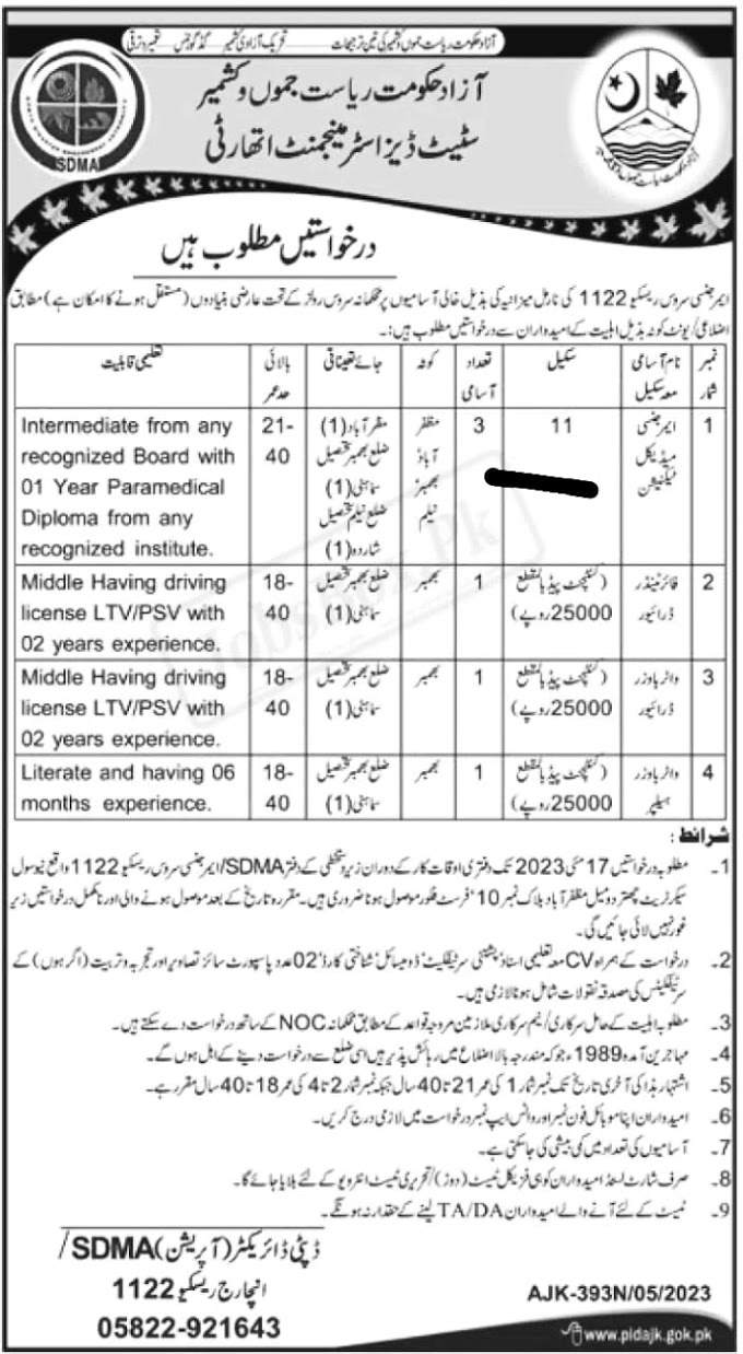 Emergency Service Rescue 1122 Jobs 2023 || Online Apply