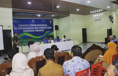 Aparat Pekon se-Kecamatan Sukoharjo, Banyumas dan Adiluwih Ikuti Sosialisasi Terpadu BPJS Ketenagakerjaan