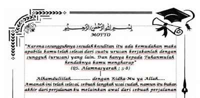 Motto Untuk Skripsi dan KTI Kuliah terbaru 2016-2017