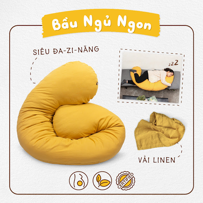 [A159] Mẫu gối bầu Đậu Khuyết Mẹ Bầu nhất định nên có