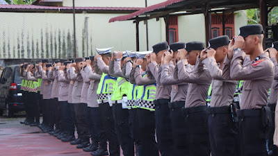 Tingkatkan Disiplin dan  Keterampilan Personil Polres Aceh Selatan ulang kaji peragaan PBB