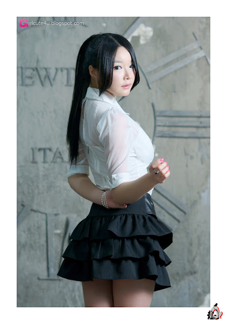 2 Lee Eun Seo - White Sheer and ruffle skirt-very cute asian girl-girlcute4u.blogspot.com