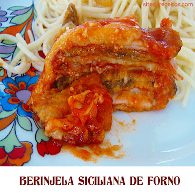 Berinjela siciliana de forno