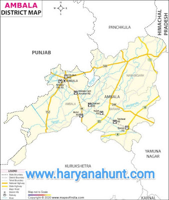 Ambala District Map