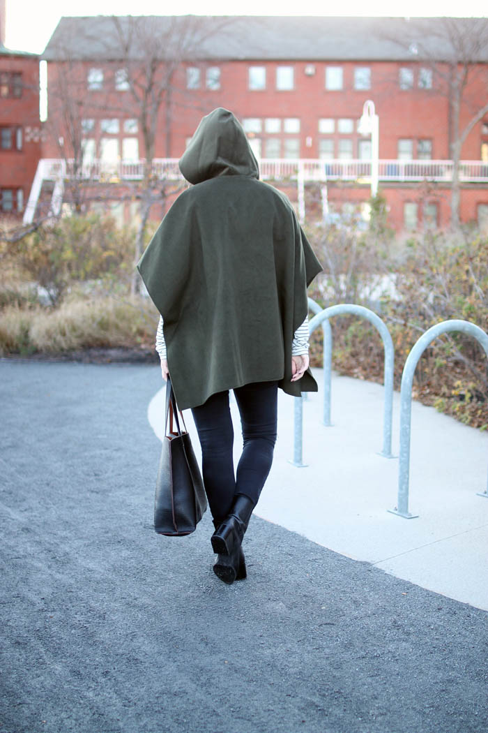 boston bloggers, olive cape poncho nordstrom, fall layers