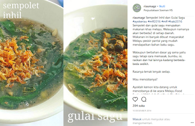 Makanan Melayu Pekanbaru Riau Sempolet ataupun Gulai Sagu Lemak