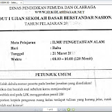 Soal Try Out I Ipa Usbn Sd Dan Kunci Jawabannya