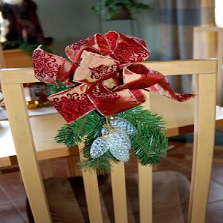 Navidad, decoración de Sillas