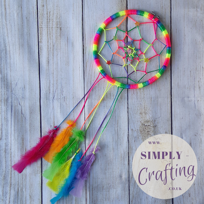 Make Your Own Rainbow Dreamcatcher - DIY Craft Project