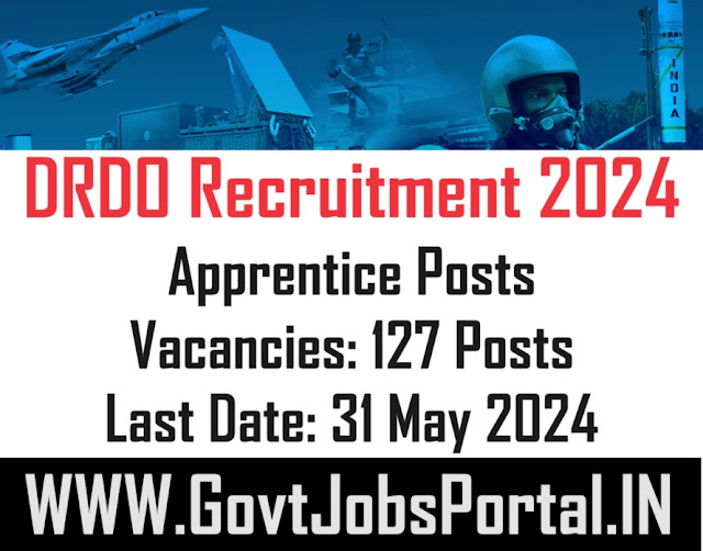 DRDO Recruitment for ITI Apprentice Posts 2024 - Apprentice jobs in India