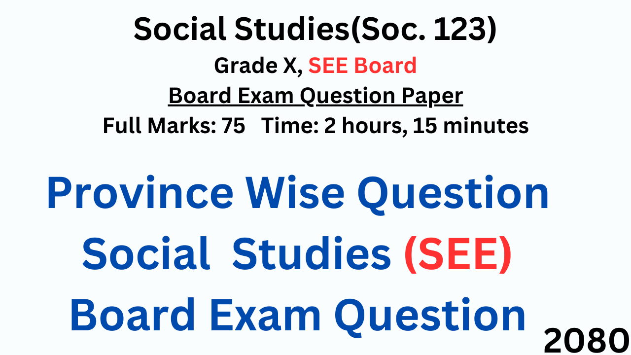 SEE Social Studies 2079/2080 Exam Paper - All Province