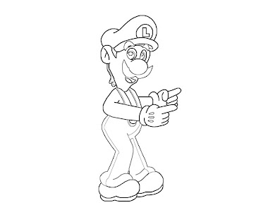 #12 Luigi Coloring Page