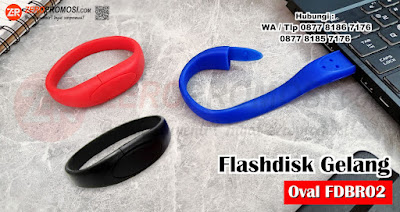 Jual USB Gelang Oval FDBR02 Flashdisk Rubber Cetak Logo