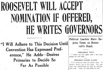 Washington Post headline, February 26, 1912