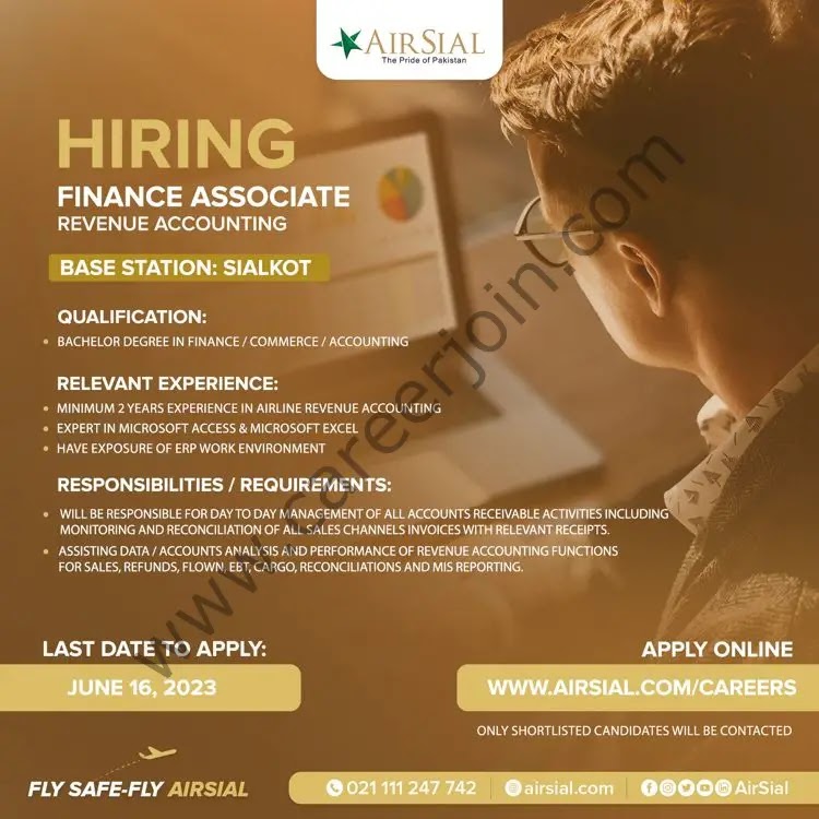 AirSial Limited Jobs Finance Associate