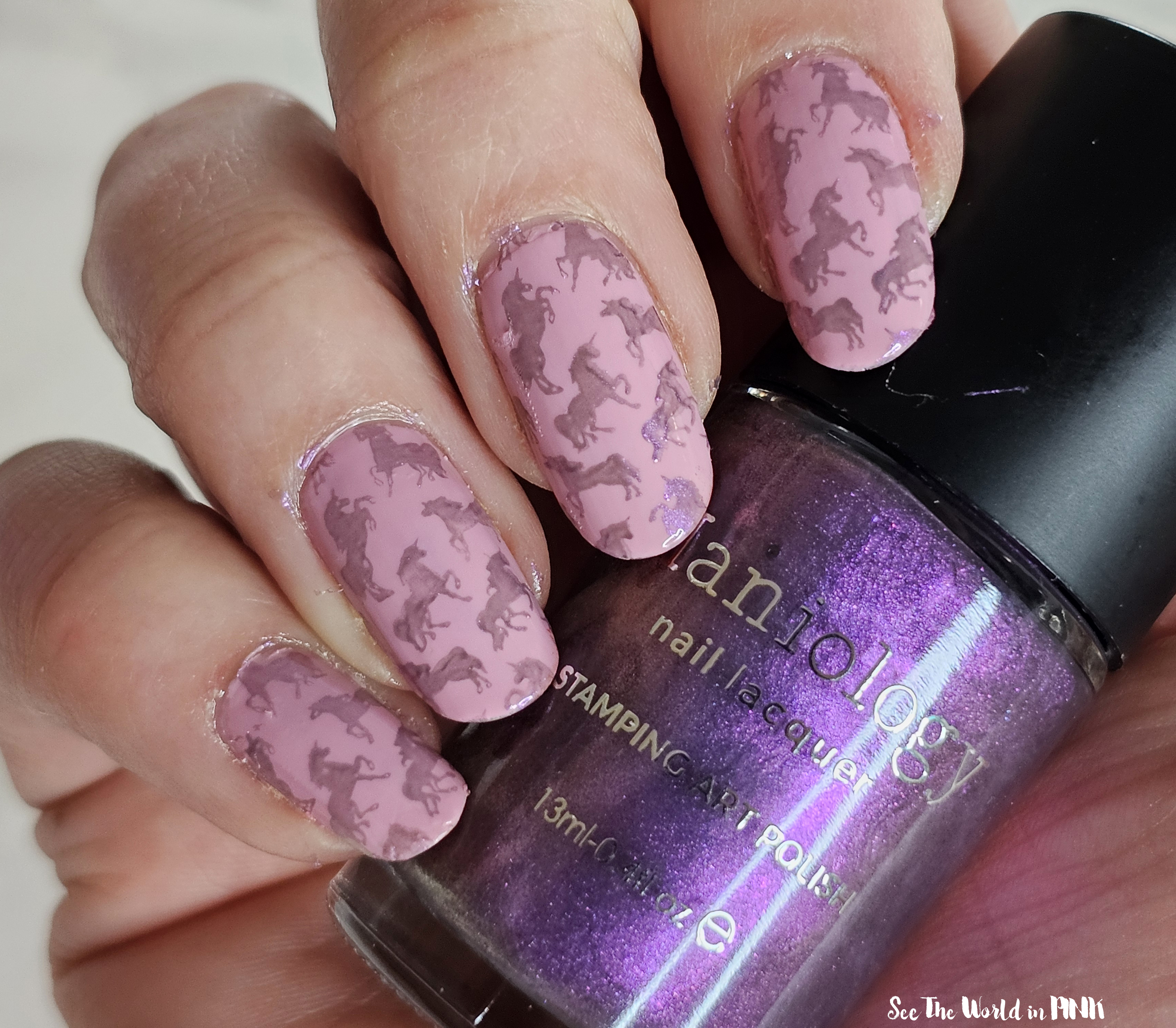 Manicure Monday - Shimmery Pink Unicorn Nails