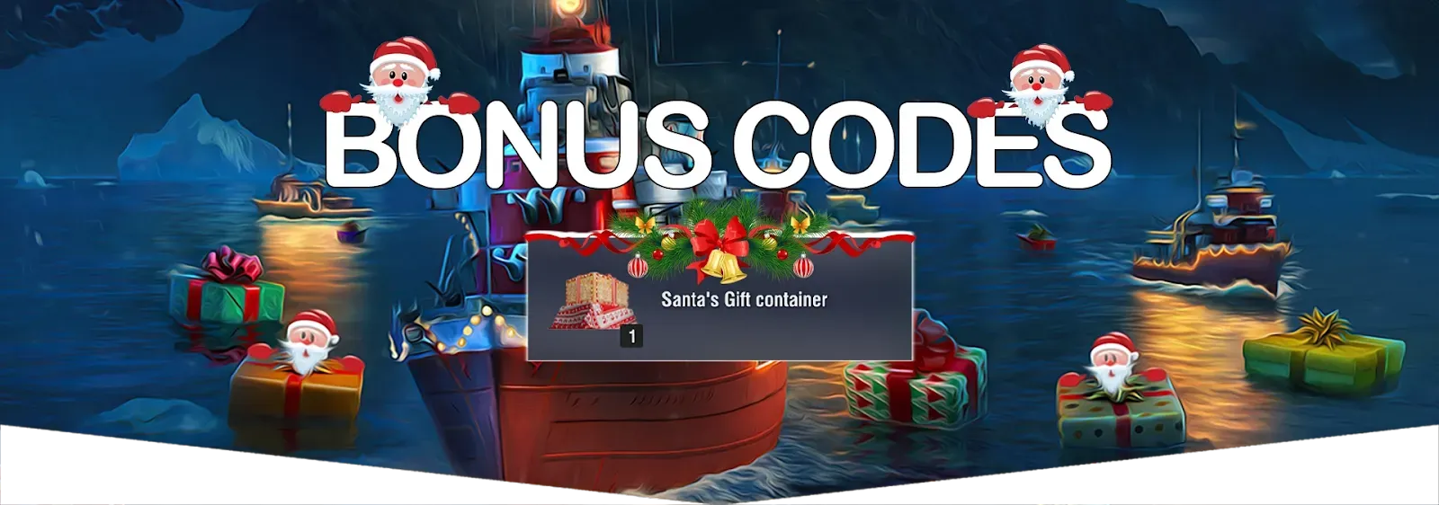 Image of Santa Gift Container Banner