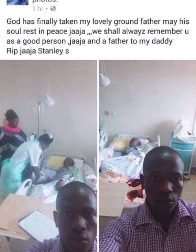 Photo: See how this man announced his grandfather's death 